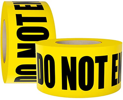 Caution Do Not Enter Tape (2 Pack) 3 inch X 1000 feet