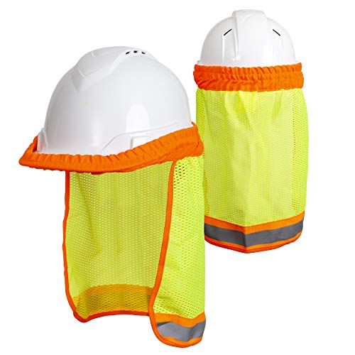 Hard Hat Neck Sun Shade (2 Pack) One Size Fits All - Yellow