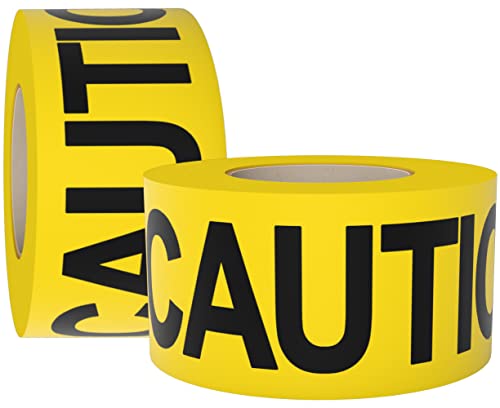 Caution Tape (2 Pack) 3 inch x 1000 feet