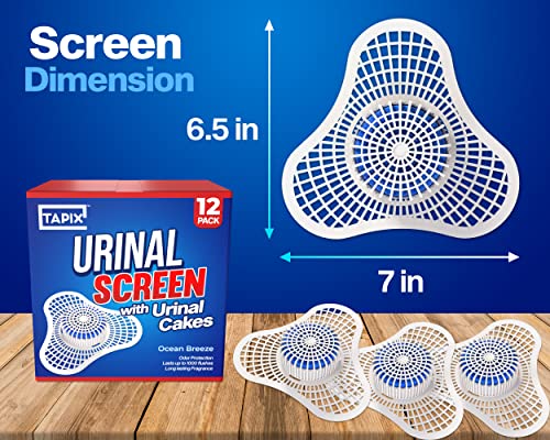Urinal Screen Deodorizer (12 Pack) with Urinal Cakes Ocean Breeze Scent