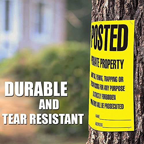 Posted Signs No Trespassing No Hunting Signs (10 Pack) 11” x 11"