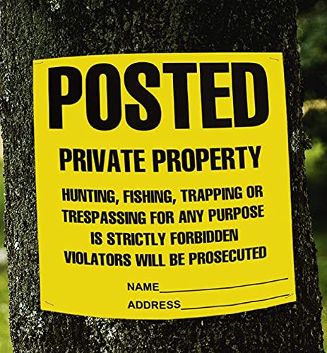 Posted Signs No Trespassing No Hunting Signs (10 Pack) 11” x 11"
