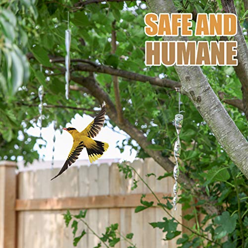 Bird Repellent Device Reflective Bird Diverters Hanging Spiral 11 inch 10 Pack