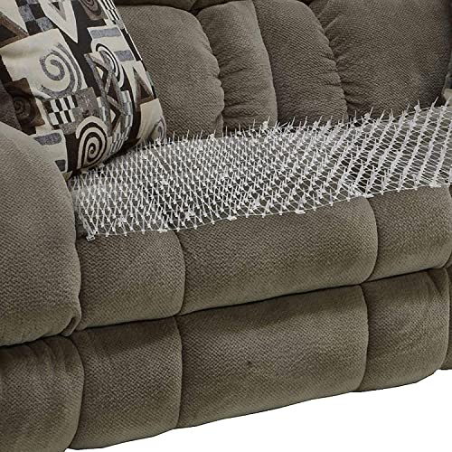 Cat Scat Mat Clear with Spikes (14 ft. x 12 inch) with 10 Staples