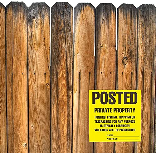 Posted Signs No Trespassing No Hunting Signs (100 Pack) 11” x 11"